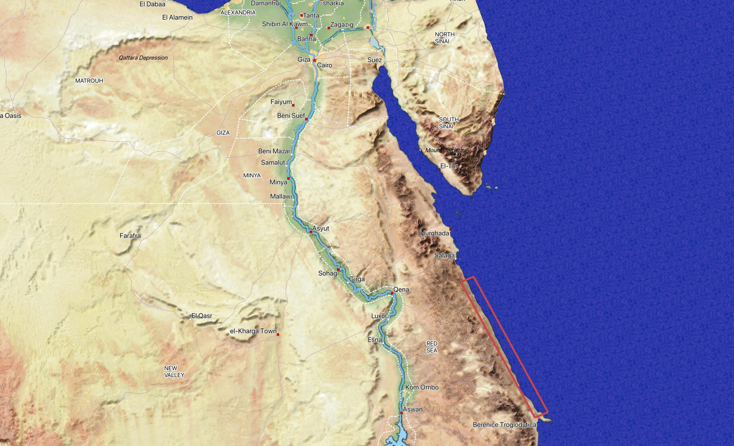 Map of the area where we fish GT